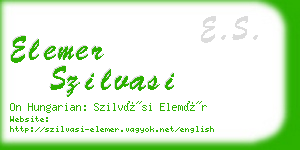 elemer szilvasi business card